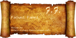 Falusi Fanni névjegykártya